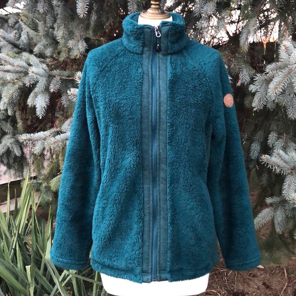 Gerry Weber Jackets & Blazers - Wmns Gerry brand Fleece-Sz M-Dark Teal-Full Zip